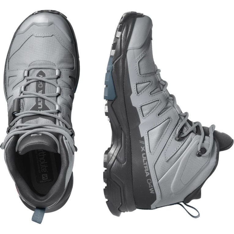 Light Grey / Black Salomon X Ultra 4 Mid GTX Women's Hiking Boots | IE YL1497